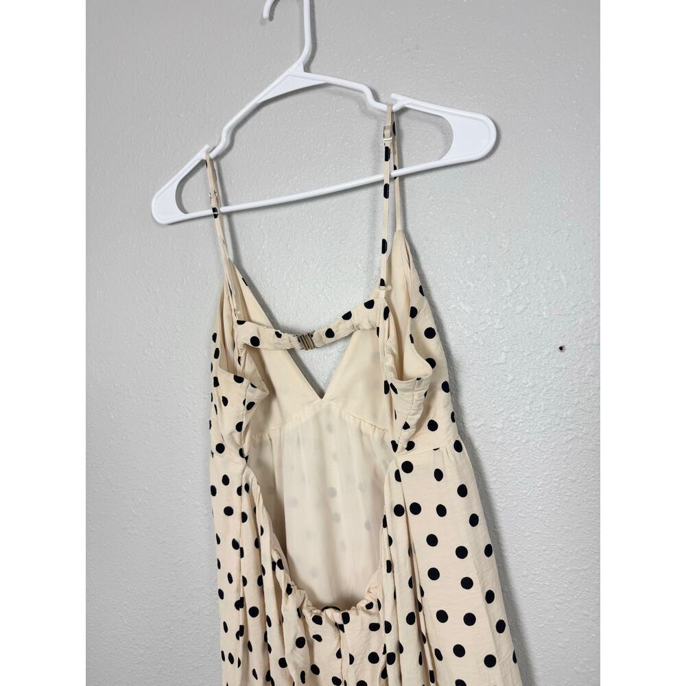 Abercrombie & Fitch Polka Dot Maxi Dress Open Back Tie Strap Flowy - Picture 3 of 6